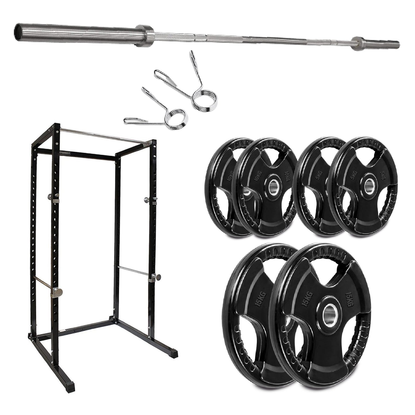 G100 Power Rack - Heavy-Duty Adjustable Squat Cage with Pull-up Bar - Commercial Grade Steel Frame for Home Gyms - Maximum Stability for Compound Lifts - Customisable with Optional Attachments