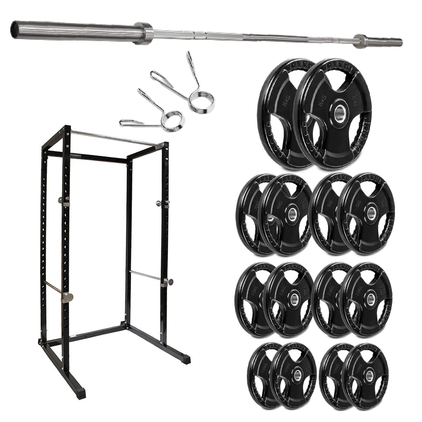 G100 Power Rack - Heavy-Duty Adjustable Squat Cage with Pull-up Bar - Commercial Grade Steel Frame for Home Gyms - Maximum Stability for Compound Lifts - Customisable with Optional Attachments