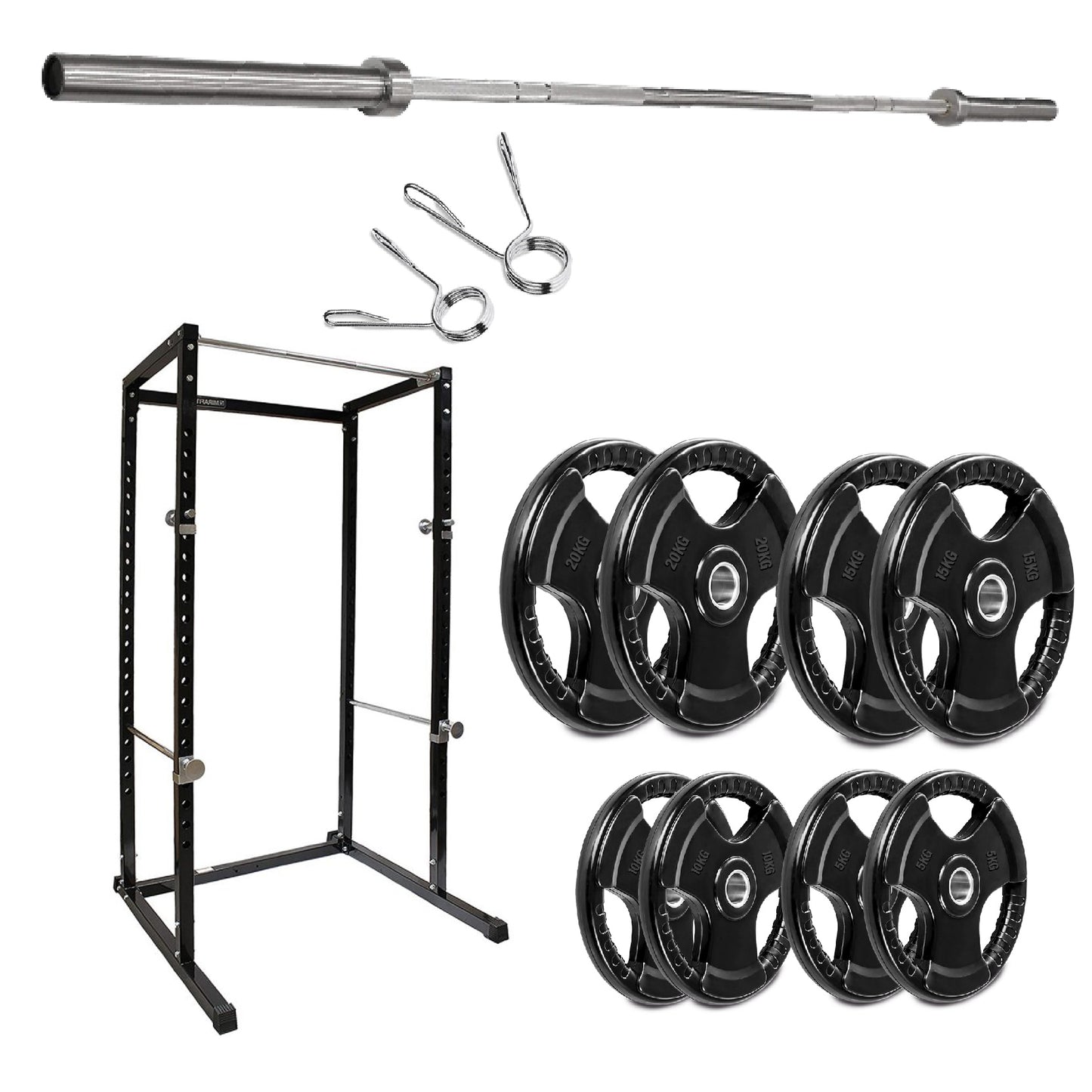 G100 Power Rack - Heavy-Duty Adjustable Squat Cage with Pull-up Bar - Commercial Grade Steel Frame for Home Gyms - Maximum Stability for Compound Lifts - Customisable with Optional Attachments