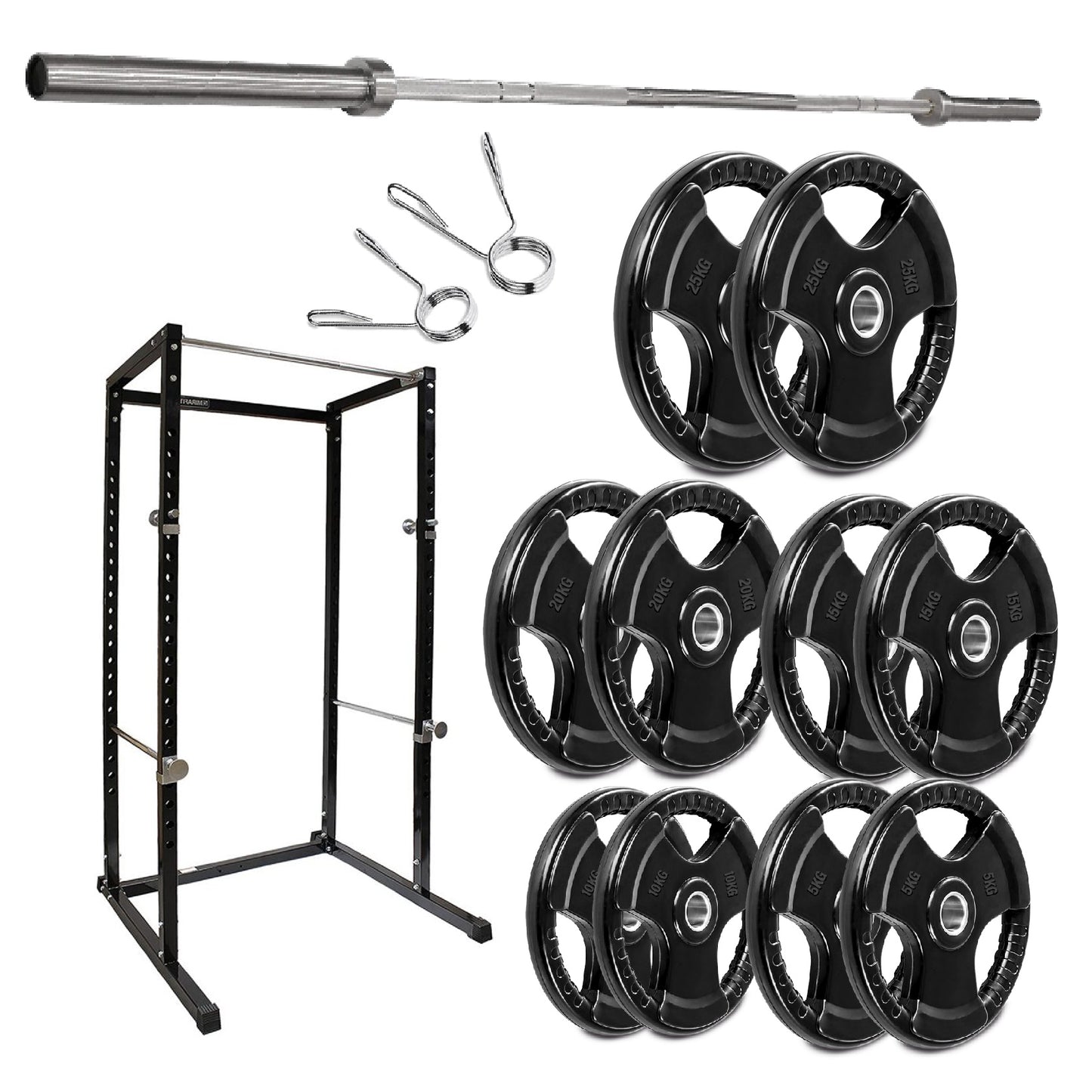 G100 Power Rack - Heavy-Duty Adjustable Squat Cage with Pull-up Bar - Commercial Grade Steel Frame for Home Gyms - Maximum Stability for Compound Lifts - Customisable with Optional Attachments