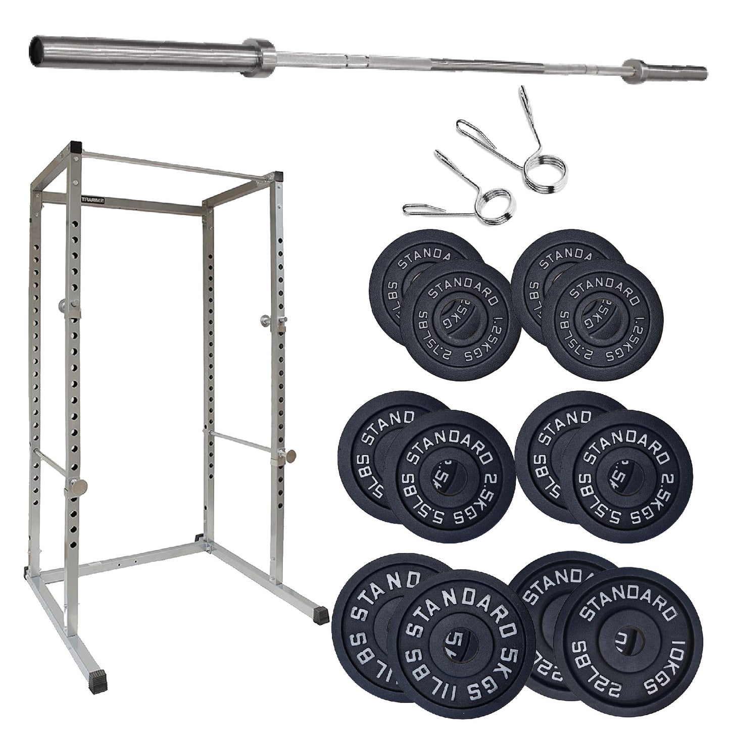 G100 Power Rack - Heavy-Duty Adjustable Squat Cage with Pull-up Bar - Commercial Grade Steel Frame for Home Gyms - Maximum Stability for Compound Lifts - Customisable with Optional Attachments