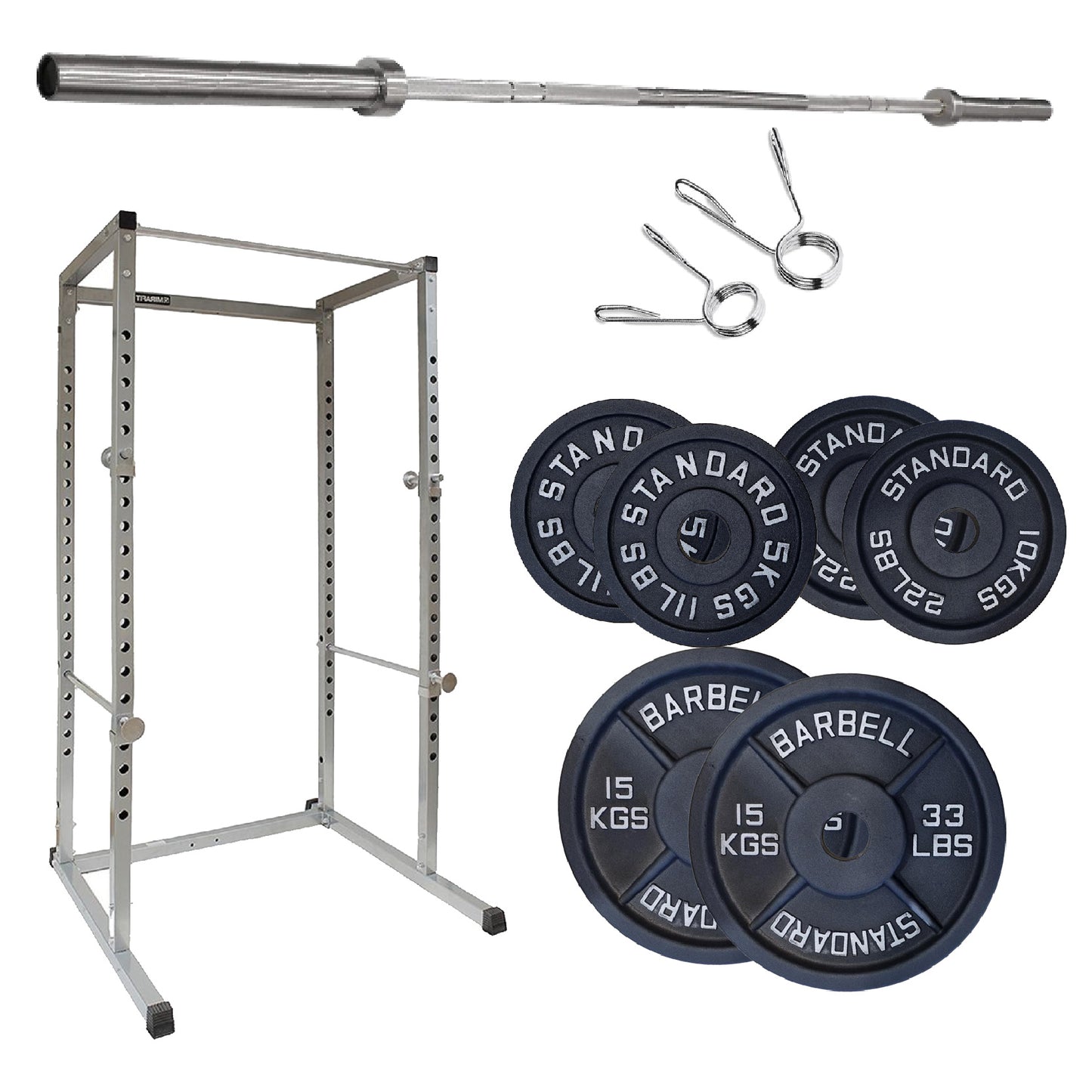 G100 Power Rack - Heavy-Duty Adjustable Squat Cage with Pull-up Bar - Commercial Grade Steel Frame for Home Gyms - Maximum Stability for Compound Lifts - Customisable with Optional Attachments