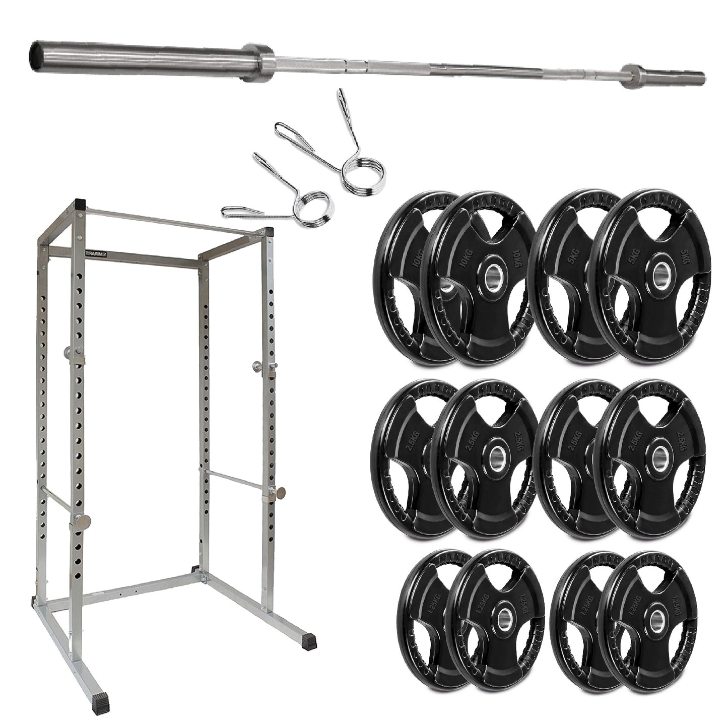 G100 Power Rack - Heavy-Duty Adjustable Squat Cage with Pull-up Bar - Commercial Grade Steel Frame for Home Gyms - Maximum Stability for Compound Lifts - Customisable with Optional Attachments