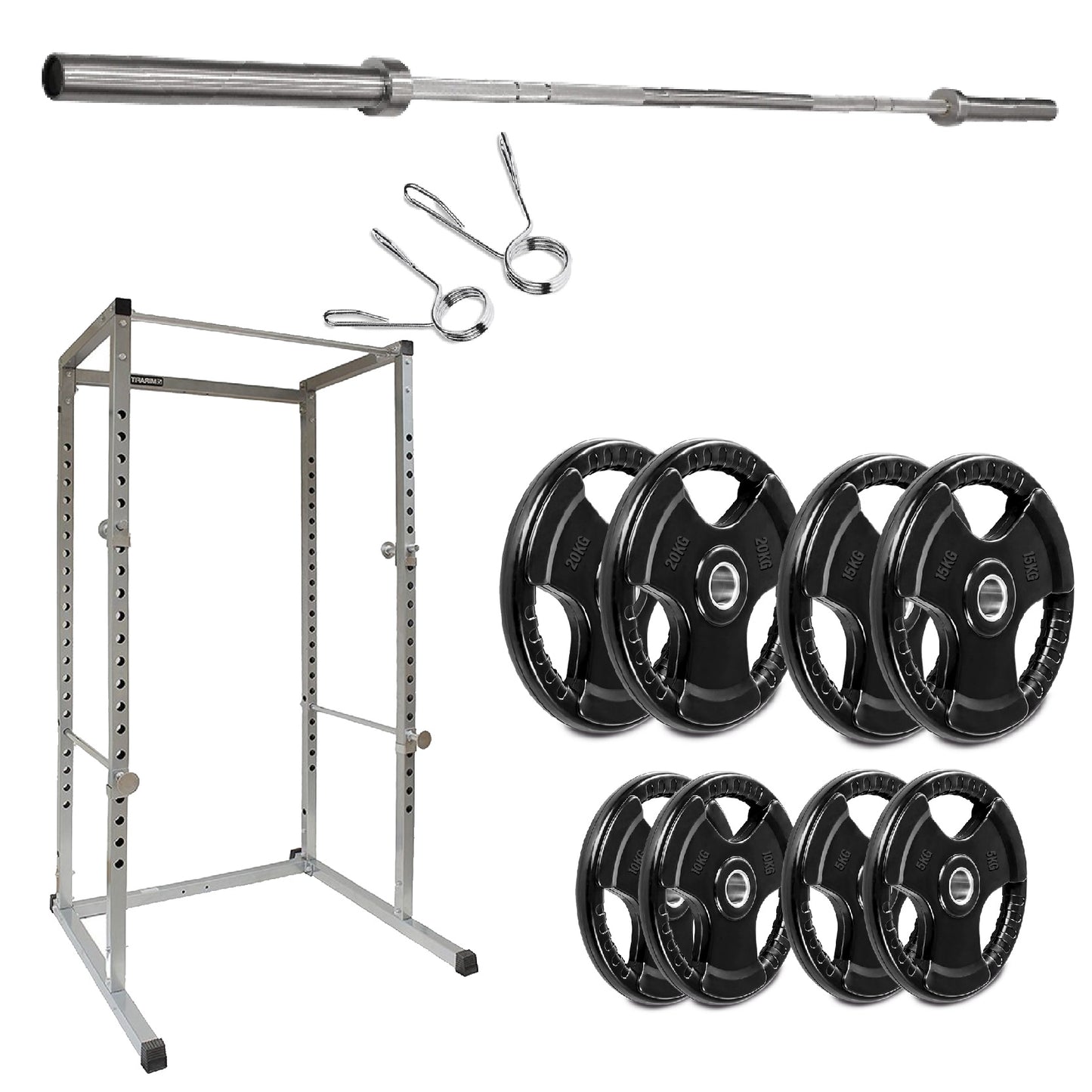 G100 Power Rack - Heavy-Duty Adjustable Squat Cage with Pull-up Bar - Commercial Grade Steel Frame for Home Gyms - Maximum Stability for Compound Lifts - Customisable with Optional Attachments