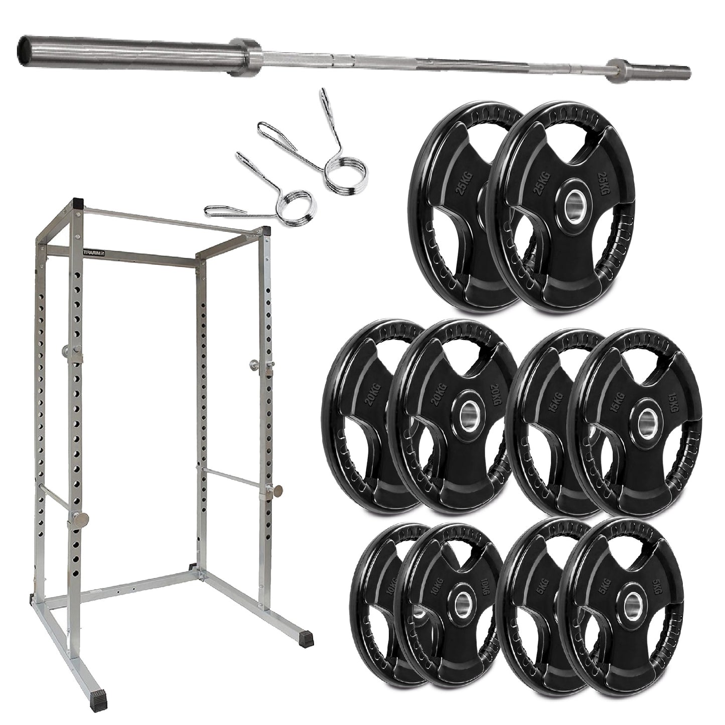 G100 Power Rack - Heavy-Duty Adjustable Squat Cage with Pull-up Bar - Commercial Grade Steel Frame for Home Gyms - Maximum Stability for Compound Lifts - Customisable with Optional Attachments