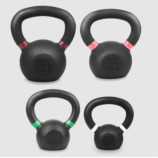 Premium Cast Iron Kettlebells - Solid Construction with Smooth Wide Handle - Multiple Weight Options for Strength Training - Home Gym Equipment for Full Body Workouts - Ideal for Swings and Lifts
