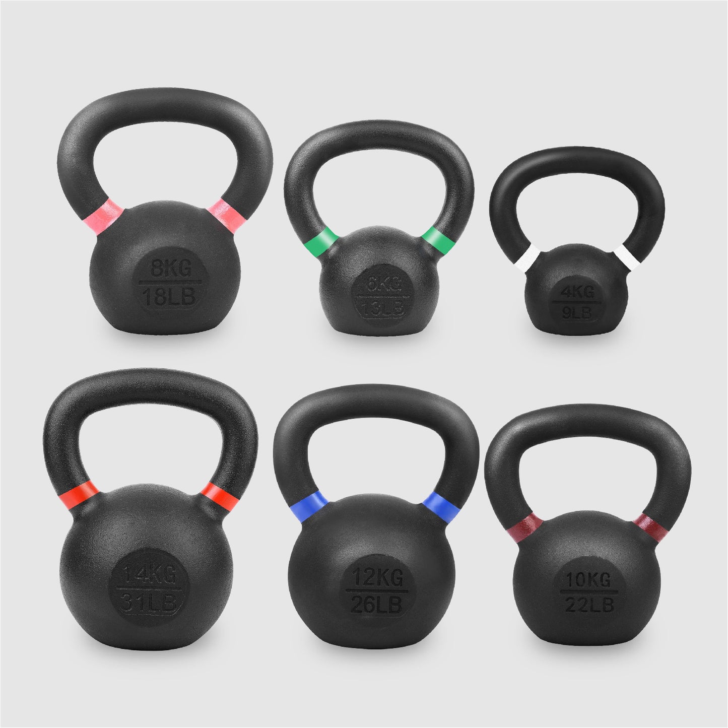 Premium Cast Iron Kettlebells - Solid Construction with Smooth Wide Handle - Multiple Weight Options for Strength Training - Home Gym Equipment for Full Body Workouts - Ideal for Swings and Lifts