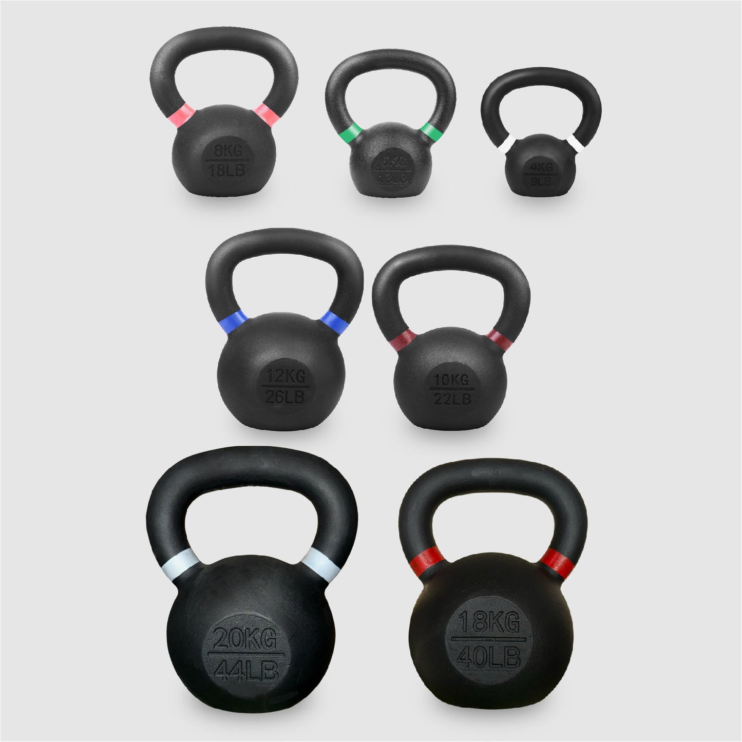 Premium Cast Iron Kettlebells - Solid Construction with Smooth Wide Handle - Multiple Weight Options for Strength Training - Home Gym Equipment for Full Body Workouts - Ideal for Swings and Lifts