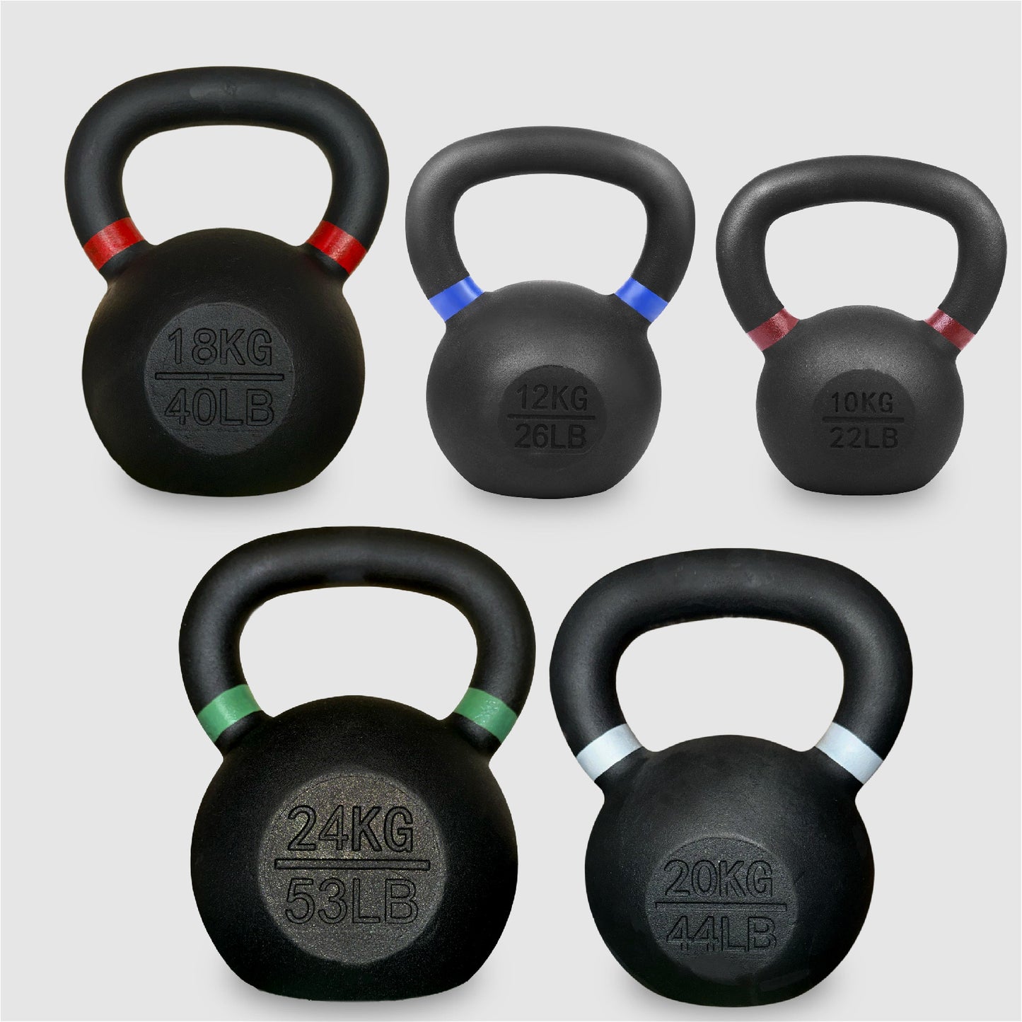 Premium Cast Iron Kettlebells - Solid Construction with Smooth Wide Handle - Multiple Weight Options for Strength Training - Home Gym Equipment for Full Body Workouts - Ideal for Swings and Lifts