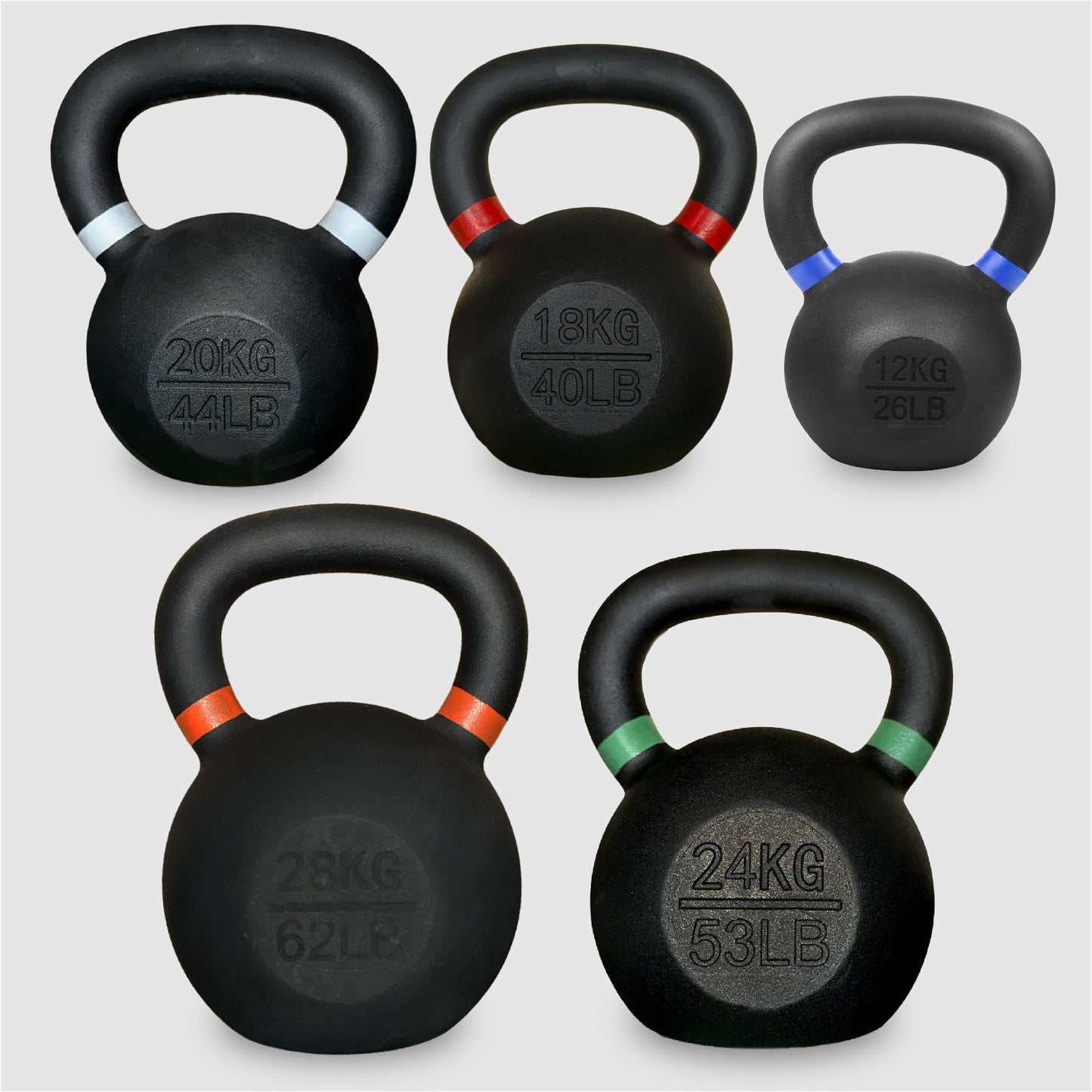 Premium Cast Iron Kettlebells - Solid Construction with Smooth Wide Handle - Multiple Weight Options for Strength Training - Home Gym Equipment for Full Body Workouts - Ideal for Swings and Lifts