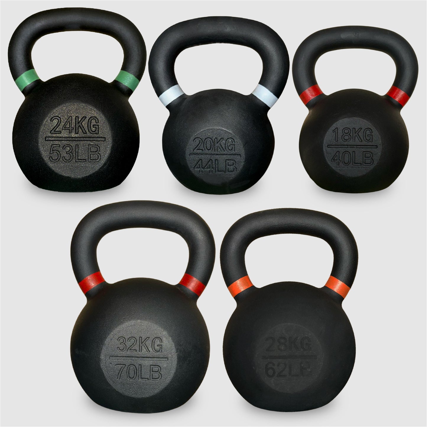 Premium Cast Iron Kettlebells - Solid Construction with Smooth Wide Handle - Multiple Weight Options for Strength Training - Home Gym Equipment for Full Body Workouts - Ideal for Swings and Lifts