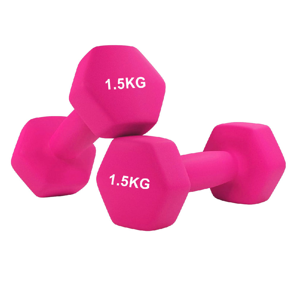 Premium Anti-Roll Neoprene Dumbbell Weights with Non-Slip Grip - Hex Shape Design for Stability - Comfortable Soft-Touch Coating - Available in Singles, Pairs & Complete Sets for Full-Body Workouts