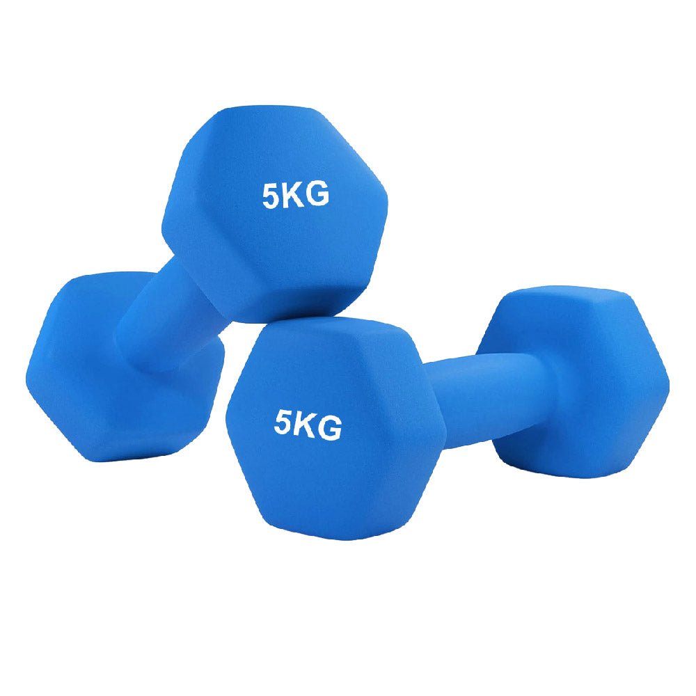Premium Anti-Roll Neoprene Dumbbell Weights with Non-Slip Grip - Hex Shape Design for Stability - Comfortable Soft-Touch Coating - Available in Singles, Pairs & Complete Sets for Full-Body Workouts