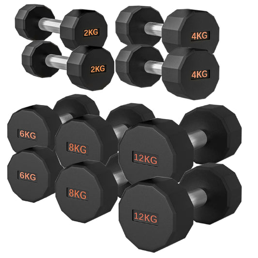Premium Round Hex Dumbbell - Professional Fitness Equipment for Home and Commercial Gyms - Heavy-Duty Training Gear for Strength and Conditioning - High-Quality Exercise Accessories