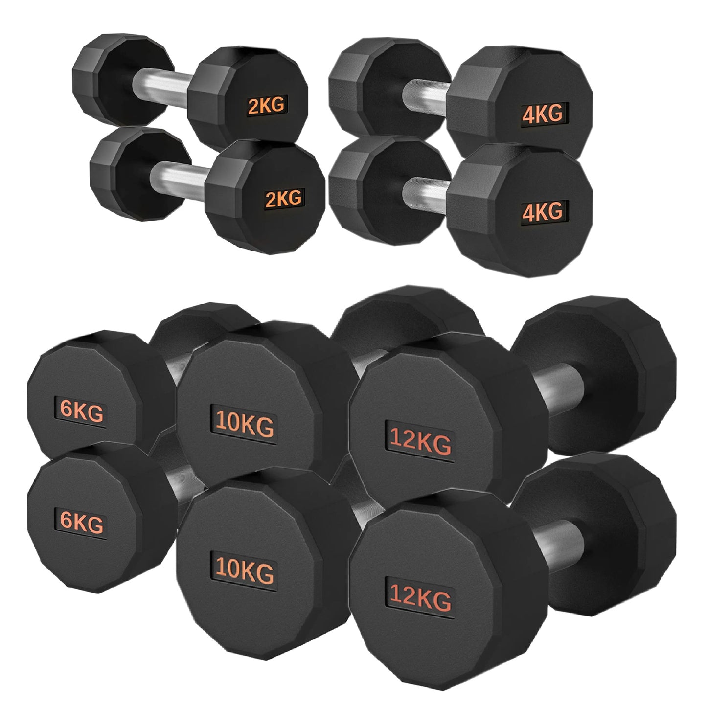 Premium Round Hex Dumbbell - Professional Fitness Equipment for Home and Commercial Gyms - Heavy-Duty Training Gear for Strength and Conditioning - High-Quality Exercise Accessories -