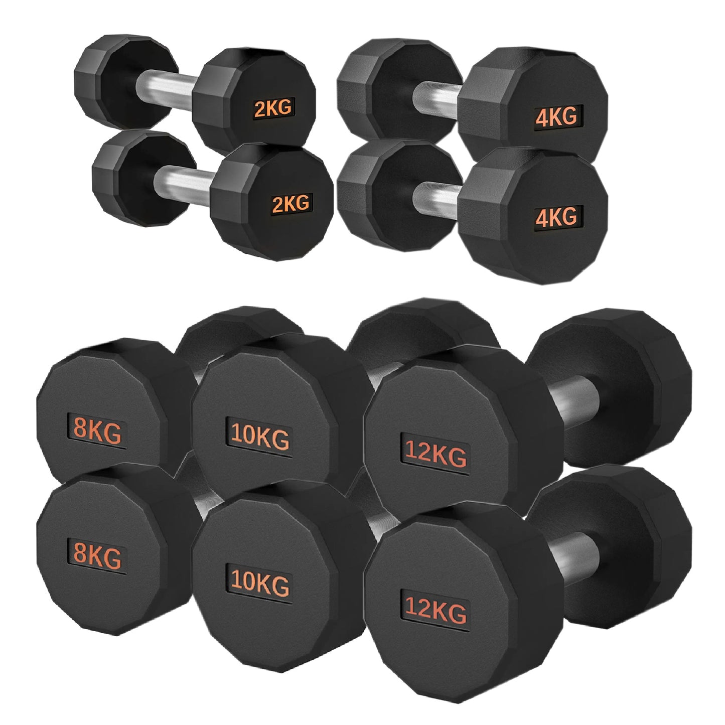 Premium Round Hex Dumbbell - Professional Fitness Equipment for Home and Commercial Gyms - Heavy-Duty Training Gear for Strength and Conditioning - High-Quality Exercise Accessories -