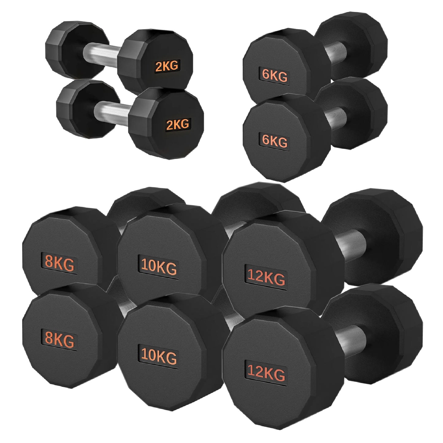 Premium Round Hex Dumbbell - Professional Fitness Equipment for Home and Commercial Gyms - Heavy-Duty Training Gear for Strength and Conditioning - High-Quality Exercise Accessories -
