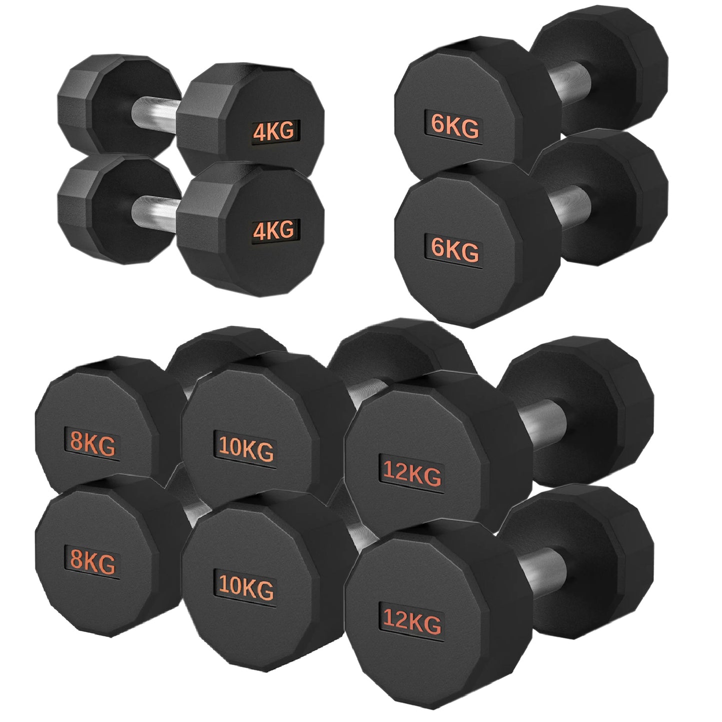 Premium Round Hex Dumbbell - Professional Fitness Equipment for Home and Commercial Gyms - Heavy-Duty Training Gear for Strength and Conditioning - High-Quality Exercise Accessories -