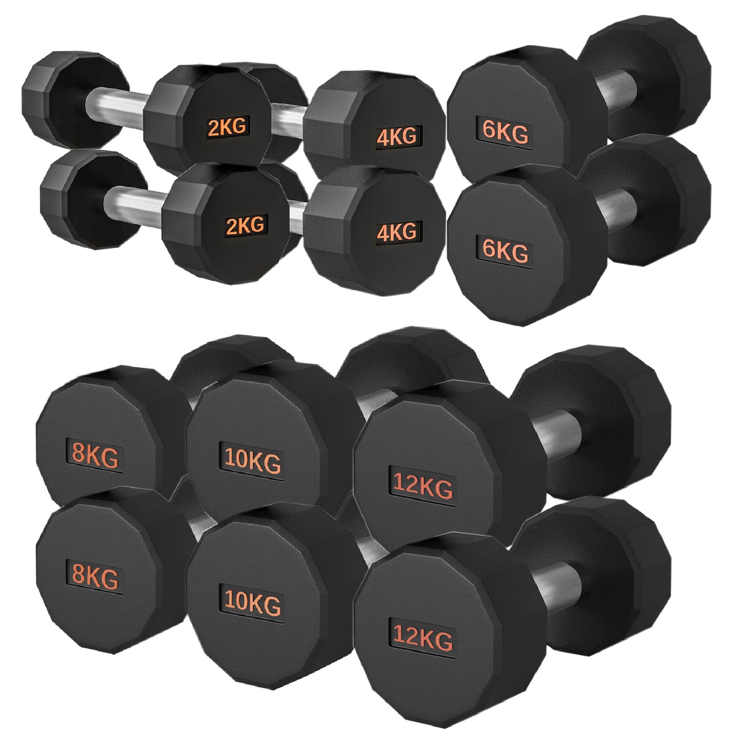 Premium Round Hex Dumbbell - Professional Fitness Equipment for Home and Commercial Gyms - Heavy-Duty Training Gear for Strength and Conditioning - High-Quality Exercise Accessories -