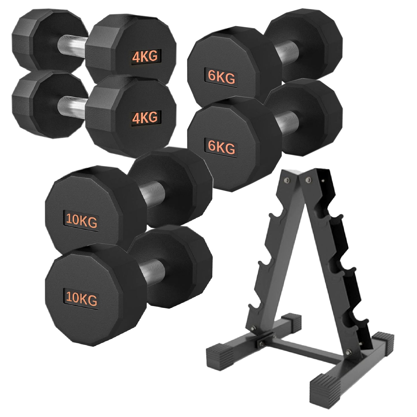 Premium Round Hex Dumbbell - Professional Fitness Equipment for Home and Commercial Gyms - Heavy-Duty Training Gear for Strength and Conditioning - High-Quality Exercise Accessories -