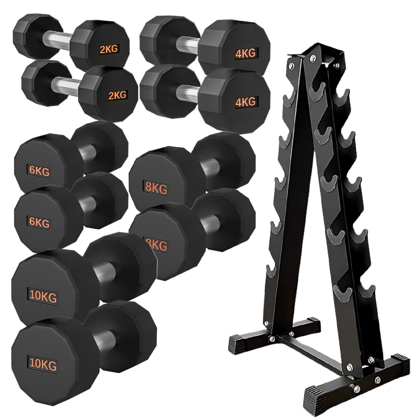 Premium Round Hex Dumbbell - Professional Fitness Equipment for Home and Commercial Gyms - Heavy-Duty Training Gear for Strength and Conditioning - High-Quality Exercise Accessories -