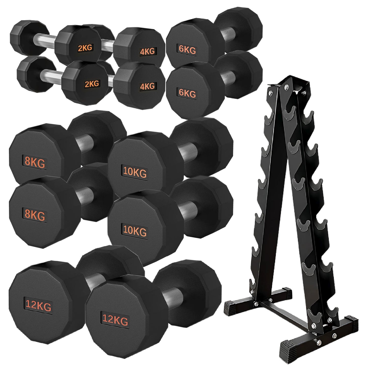 Premium Round Hex Dumbbell - Professional Fitness Equipment for Home and Commercial Gyms - Heavy-Duty Training Gear for Strength and Conditioning - High-Quality Exercise Accessories -