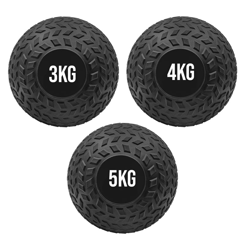 Premium Treaded Slam Balls - Heavy-Duty No-Bounce Fitness Medicine Ball for Explosive Power Training - Rugged Core Strength and Conditioning Equipment - Textured Grip Medicine Balls for Home Gym
