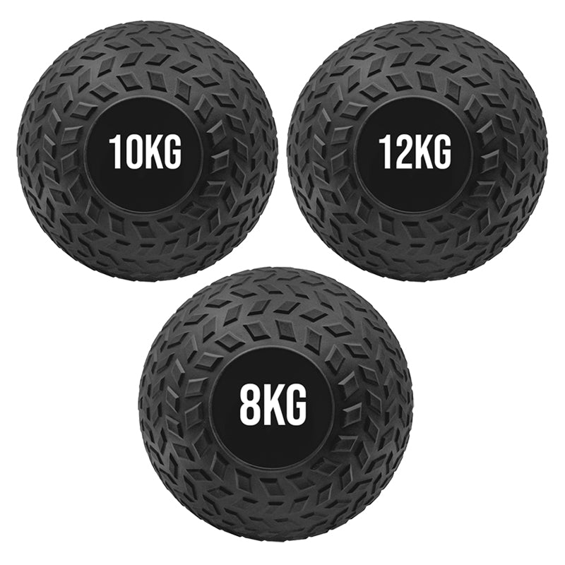 Premium Treaded Slam Balls - Heavy-Duty No-Bounce Fitness Medicine Ball for Explosive Power Training - Rugged Core Strength and Conditioning Equipment - Textured Grip Medicine Balls for Home Gym