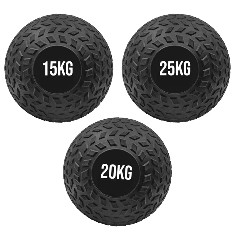 Premium Treaded Slam Balls - Heavy-Duty No-Bounce Fitness Medicine Ball for Explosive Power Training - Rugged Core Strength and Conditioning Equipment - Textured Grip Medicine Balls for Home Gym