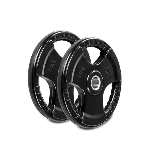 Premium Tri-Grip Olympic Weight Plate - Professional Fitness Equipment for Home and Commercial Gyms - Heavy-Duty Training Gear for Strength and Conditioning - High-Quality Exercise Accessories