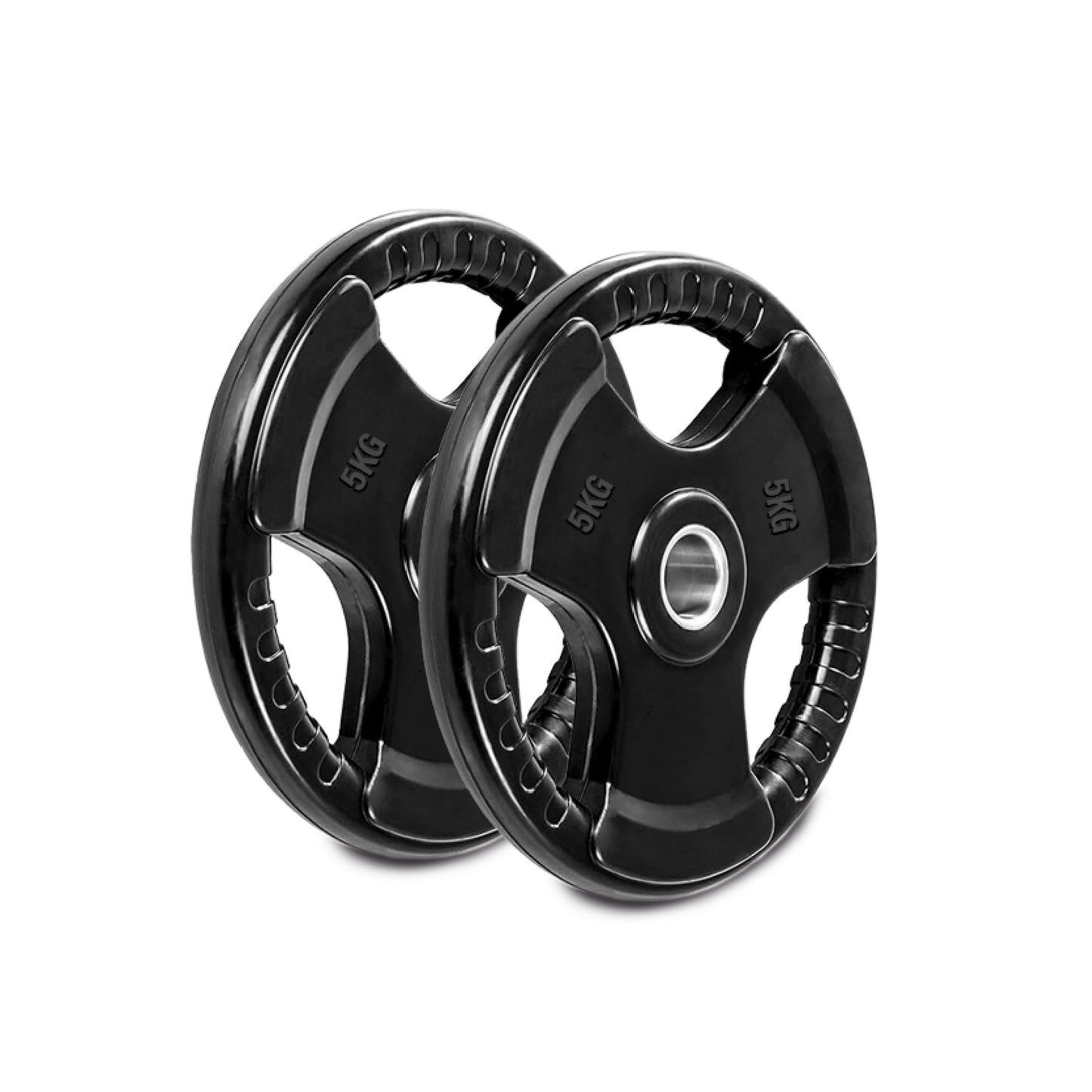Premium Tri-Grip Olympic Weight Plate - Professional Fitness Equipment for Home and Commercial Gyms - Heavy-Duty Training Gear for Strength and Conditioning - High-Quality Exercise Accessories