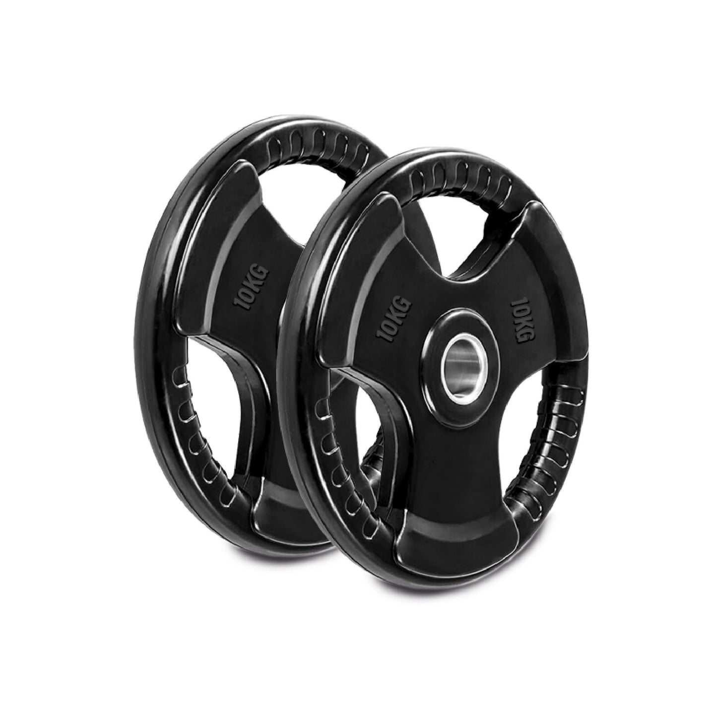 Premium Tri-Grip Olympic Weight Plate - Professional Fitness Equipment for Home and Commercial Gyms - Heavy-Duty Training Gear for Strength and Conditioning - High-Quality Exercise Accessories