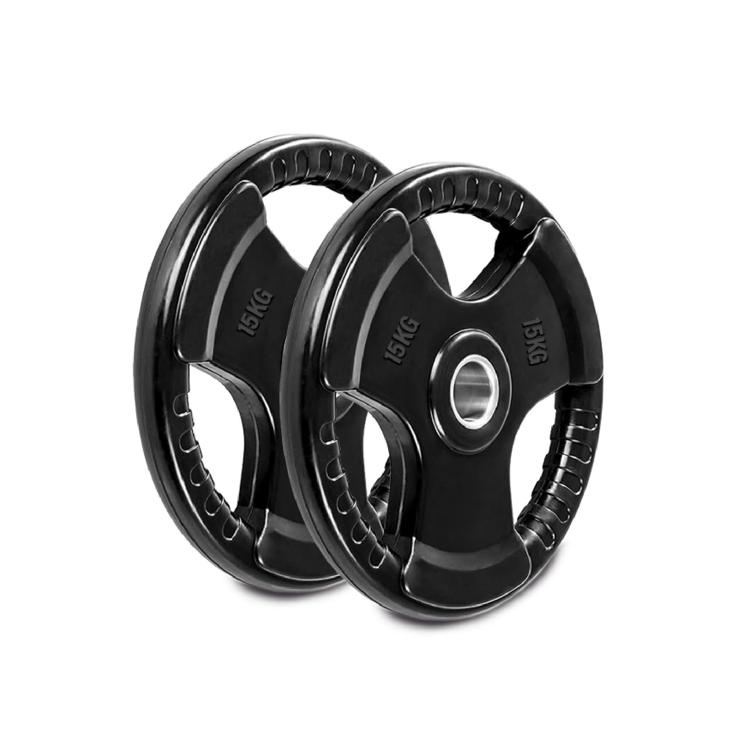 Premium Tri-Grip Olympic Weight Plate - Professional Fitness Equipment for Home and Commercial Gyms - Heavy-Duty Training Gear for Strength and Conditioning - High-Quality Exercise Accessories