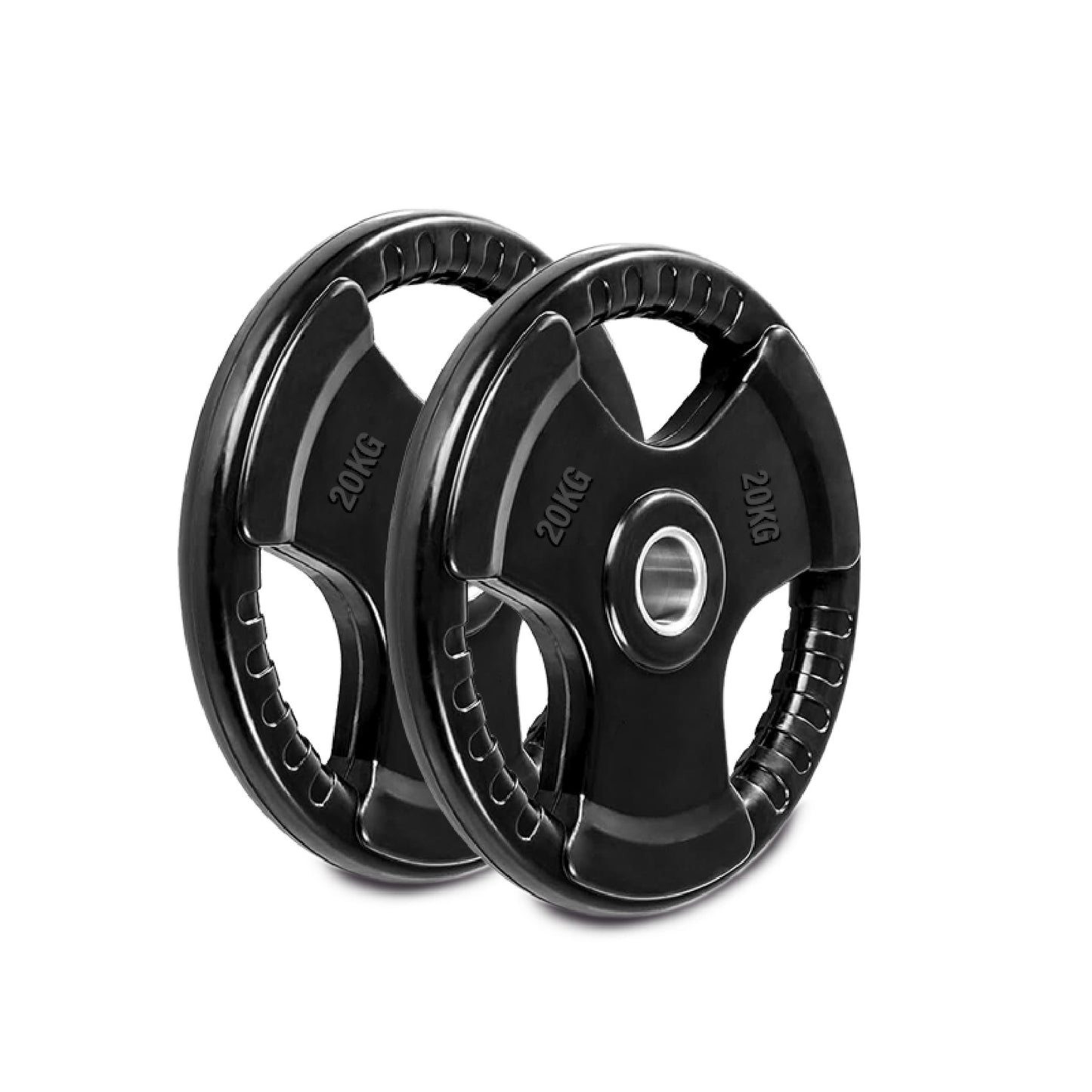 Premium Tri-Grip Olympic Weight Plate - Professional Fitness Equipment for Home and Commercial Gyms - Heavy-Duty Training Gear for Strength and Conditioning - High-Quality Exercise Accessories