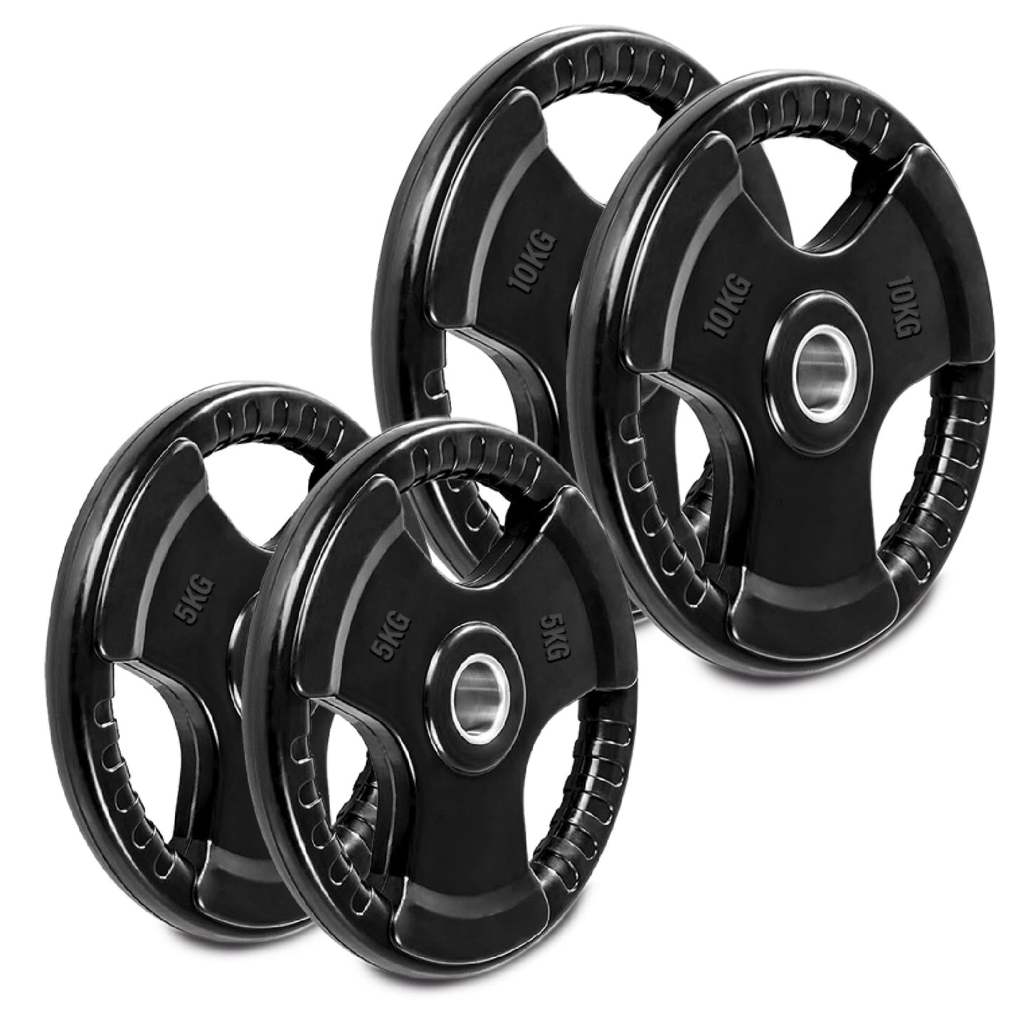Premium Tri-Grip Olympic Weight Plate - Professional Fitness Equipment for Home and Commercial Gyms - Heavy-Duty Training Gear for Strength and Conditioning - High-Quality Exercise Accessories