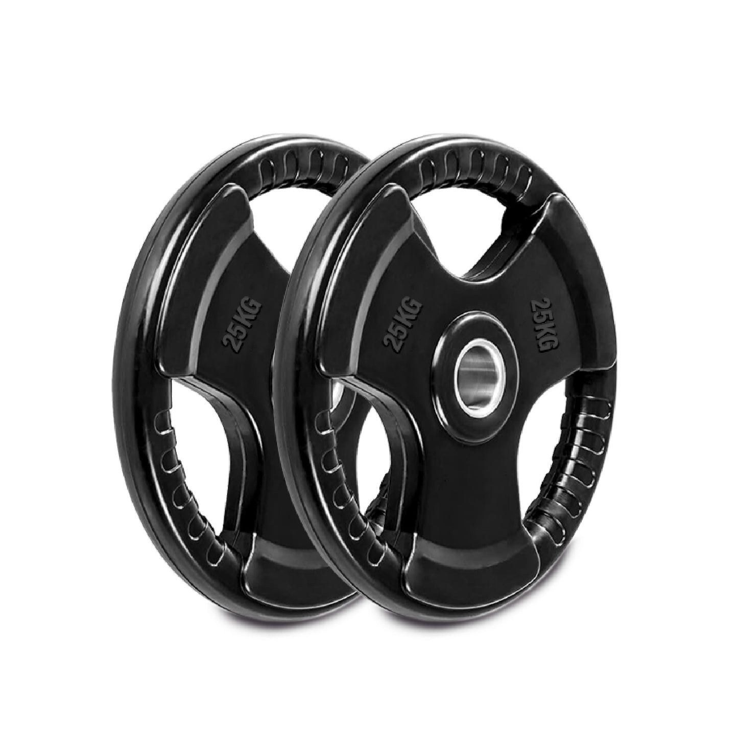 Premium Tri-Grip Olympic Weight Plate - Professional Fitness Equipment for Home and Commercial Gyms - Heavy-Duty Training Gear for Strength and Conditioning - High-Quality Exercise Accessories