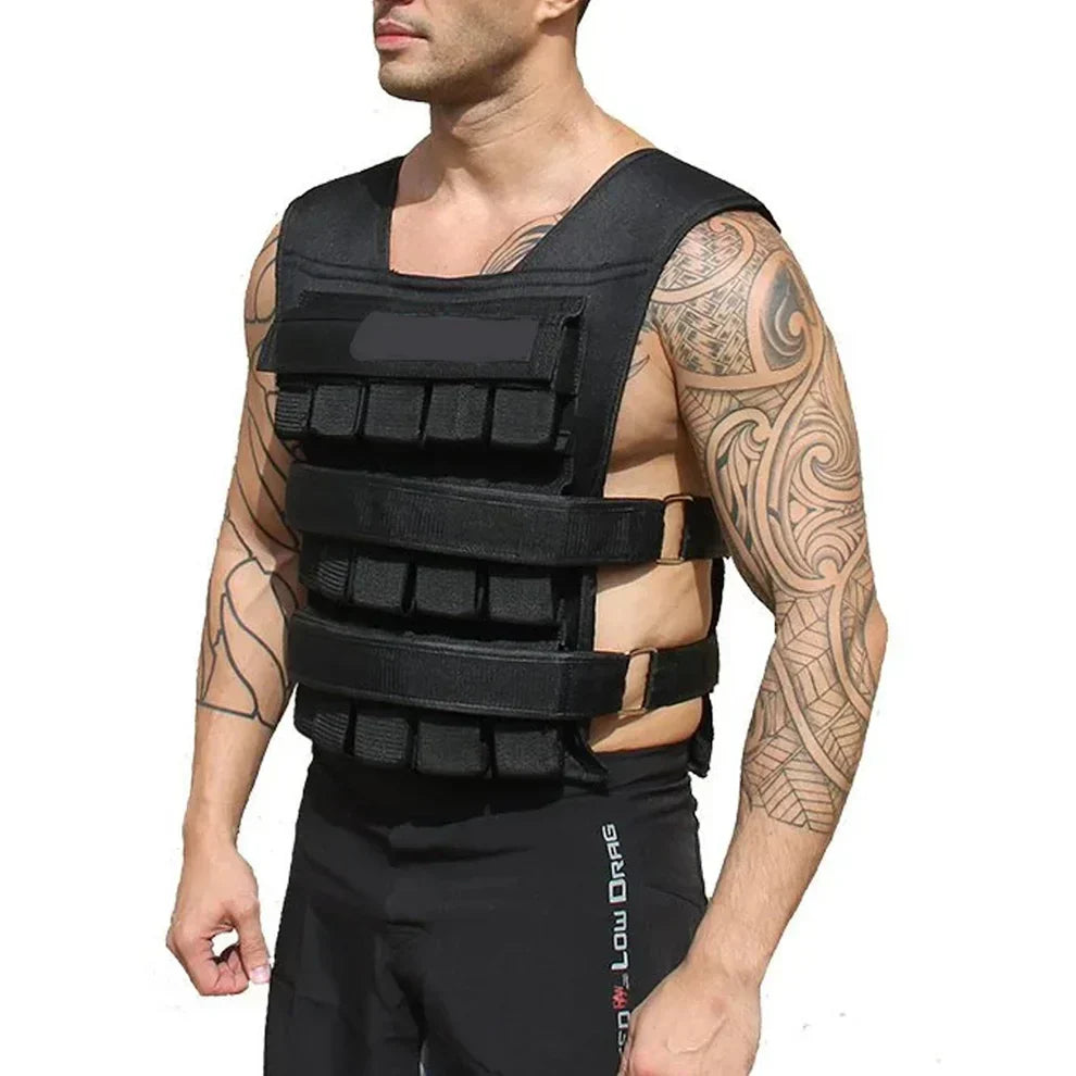30KG Adjustable Weighted Vest for Men & Women – Heavy-Duty Workout Vest with Iron Blocks – Secure Fit for Strength, Cardio, Running & CrossFit Training