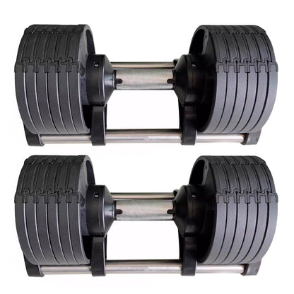 Round Adjustable Dumbbell – Solid Steel Weight | Single Unit | 24kg to 45kg Options | Rotatory Adjustment | Scratch-Resistant Home Gym Dumbbell