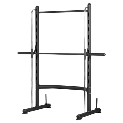 Premium Smith Machine Squat Rack with Pull-Up Bar - Adjustable Height Heavy Duty Steel Frame - Multi-Function Weight Training Station for Home Gym - 550 LBS Capacity - Perfect for All Fitness Levels