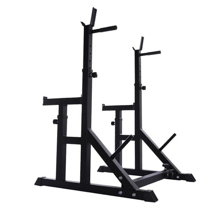 Heavy-Duty Adjustable Squat and Bench Press Rack  - Professional Strength Training Station with 400kg Weight Capacity, Integrated Dip Handles - Versatile Multi-Function Home Gym Equipment for Serious