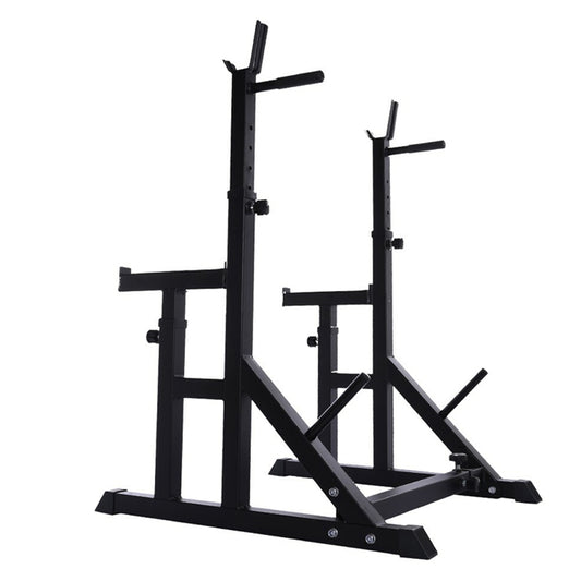 Heavy-Duty Adjustable Squat and Bench Press Rack  - Professional Strength Training Station with 400kg Weight Capacity, Integrated Dip Handles - Versatile Multi-Function Home Gym Equipment for Serious