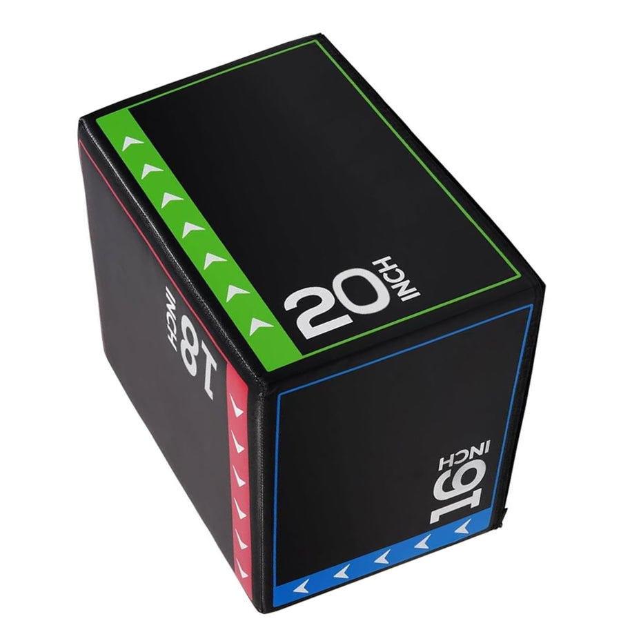 Professional 3-in-1 Soft Plyometric Jump Box with Non-Slip Surface - High-Density Foam Design for CrossFit, HIIT & Agility Training - Multiple Heights for Varied Workout Intensity - Safe Impact Shock