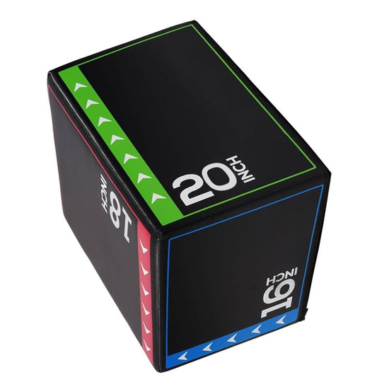 Professional 3-in-1 Soft Plyometric Jump Box with Non-Slip Surface - High-Density Foam Design for CrossFit, HIIT & Agility Training - Multiple Heights for Varied Workout Intensity - Safe Impact Shock