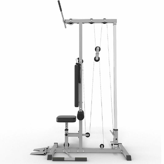 Professional LAT Pulldown Machine with Dual Pulley System - Adjustable Home Gym Cable Station for Back Strength Training - Complete Upper Body Workout Equipment for Home Fitness - Space-Saving Design
