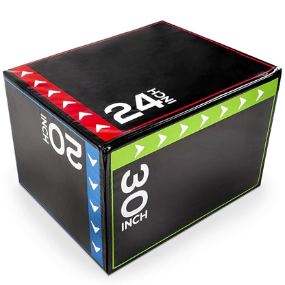 Professional 3-in-1 Soft Plyometric Jump Box with Non-Slip Surface - High-Density Foam Design for CrossFit, HIIT & Agility Training - Multiple Heights for Varied Workout Intensity - Safe Impact Shock