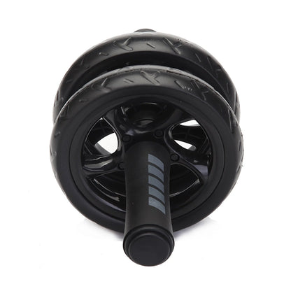 Double-Wheel Ab Roller for Core Training with Rebound Design - Premium Home Gym Core Trainer with Adjustable Elastic Band, Non-Slip Wheels and Ergonomic Handles - Includes High-Density Knee Mat