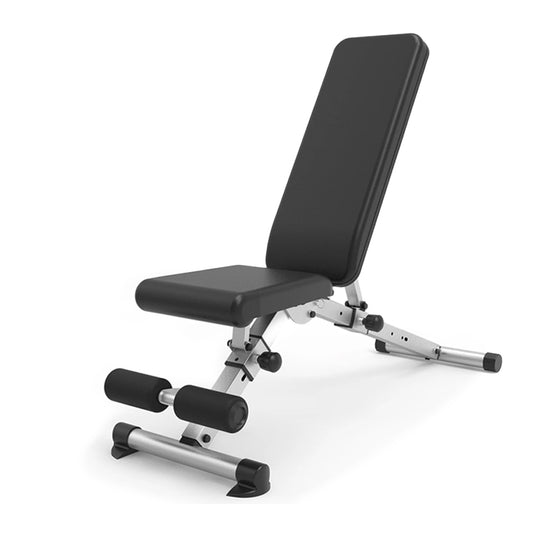 Adjustable Weight Bench with Dip Station and Rack - Incline, Flat & Decline Positions - 500kg Capacity - 6 Backrest Levels and 3 Seat Adjustments - Commercial Grade Quality - Compact Storage Design
