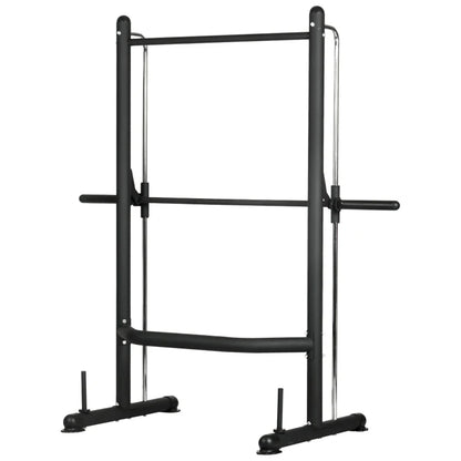 Premium Smith Machine Squat Rack with Pull-Up Bar - Adjustable Height Heavy Duty Steel Frame - Multi-Function Weight Training Station for Home Gym - 550 LBS Capacity - Perfect for All Fitness Levels