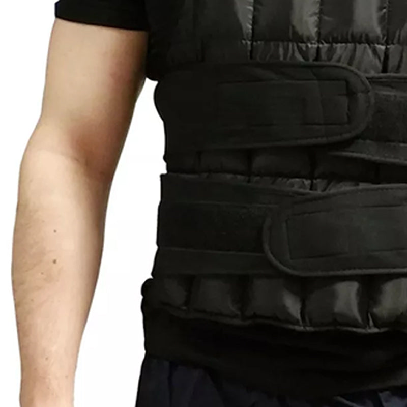 Adjustable Weighted Vest 10kg-20kg with 38 Weight Bags - Premium Resistance Training Vest for Running, HIIT, Strength Training - Customisable Fitness Equipment for Men and Women - Black Training Vest