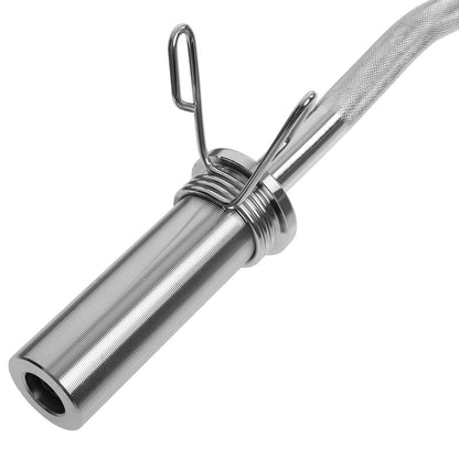 Olympic 2'' Spring Collars – Chrome Barbell Clips with Quick-Release Design for Secure Weight Locking – Pair